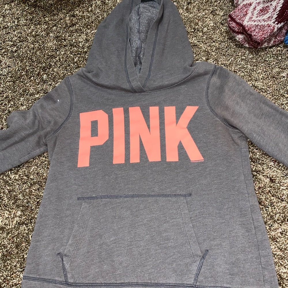 pink hoodie